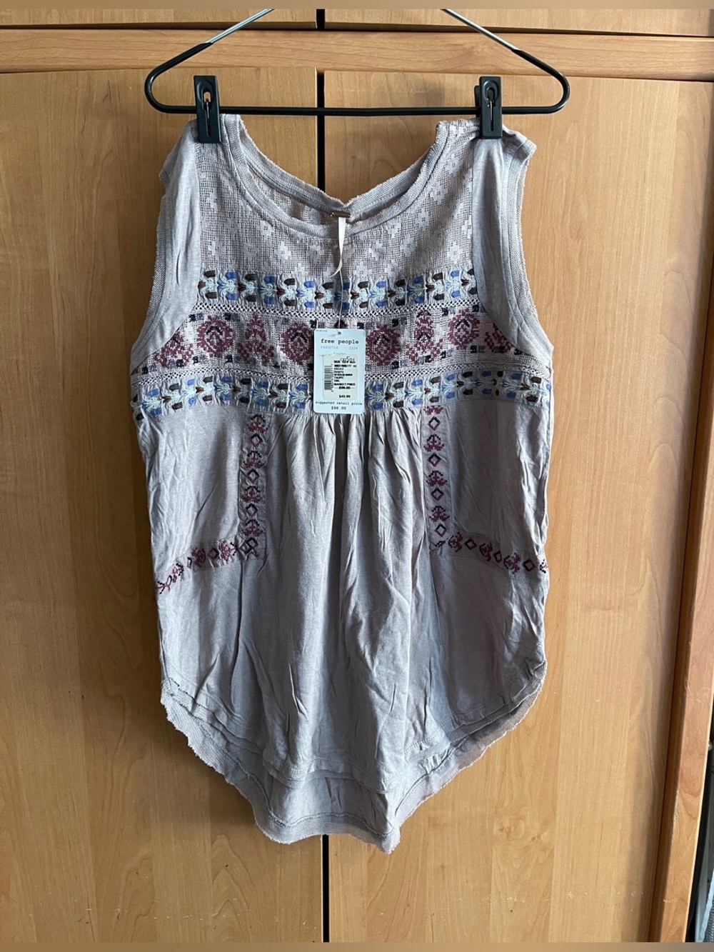 NWT NEW with tags FREE PEOPLE Detailed Summer Tank Top Tunic Size Small